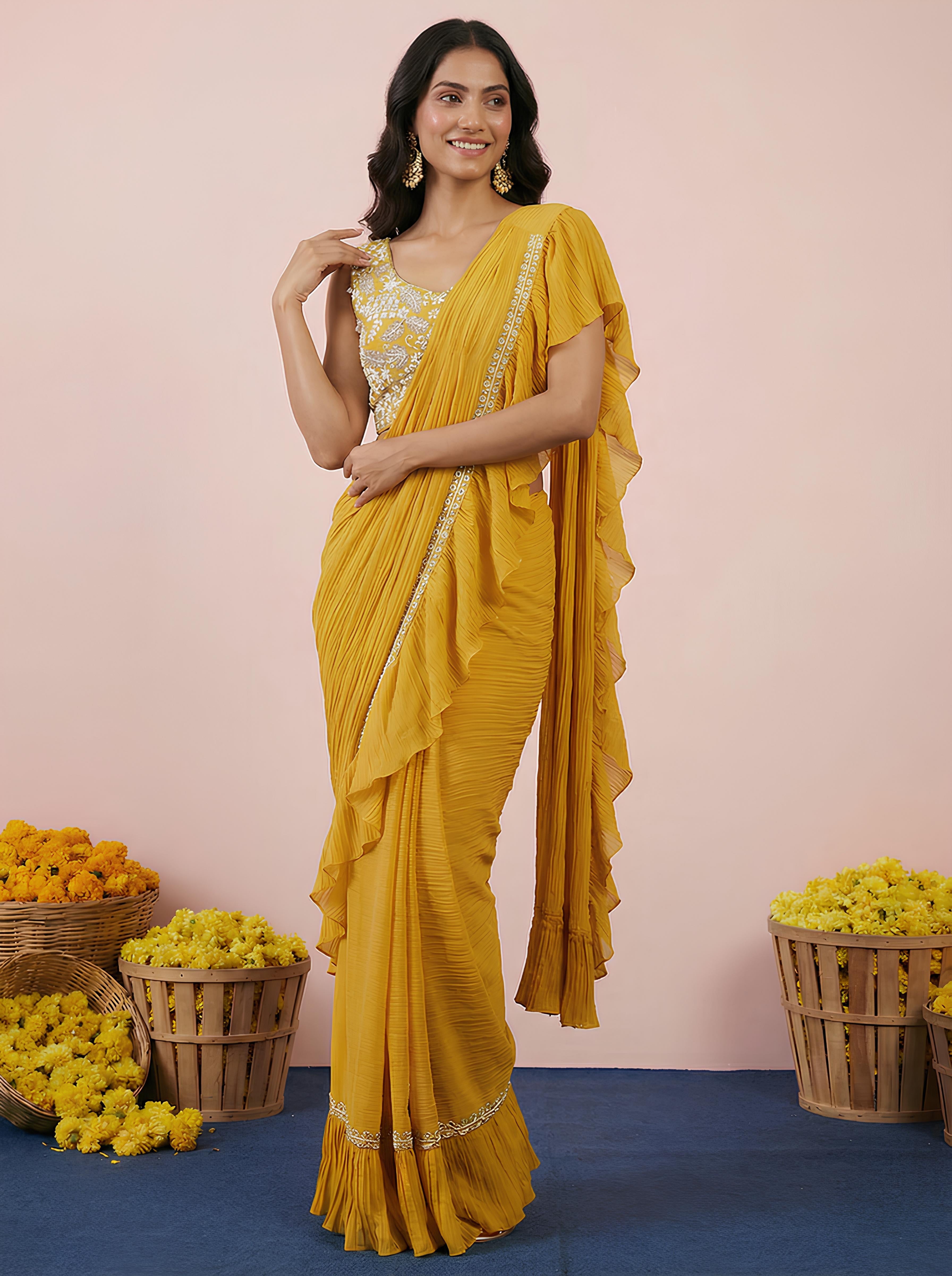 haldi-yellow-saree