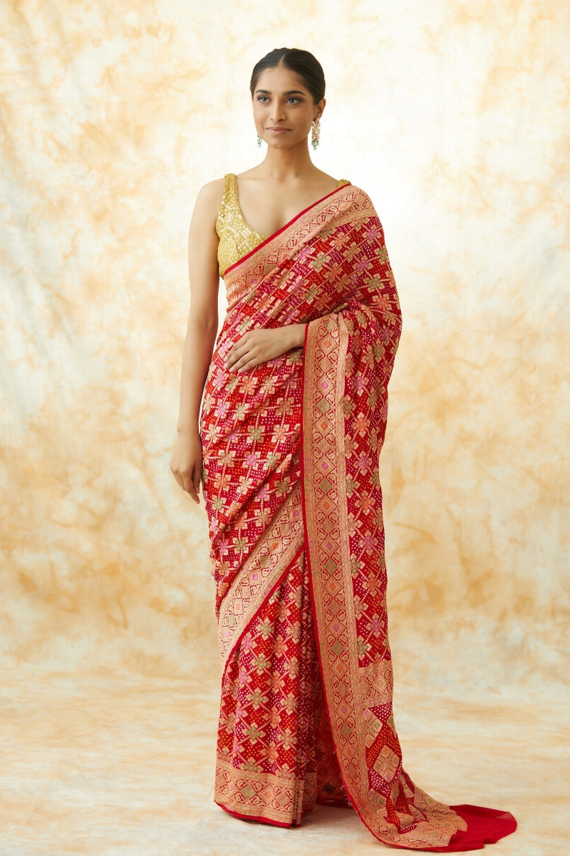 bandhani sarees online for wedding