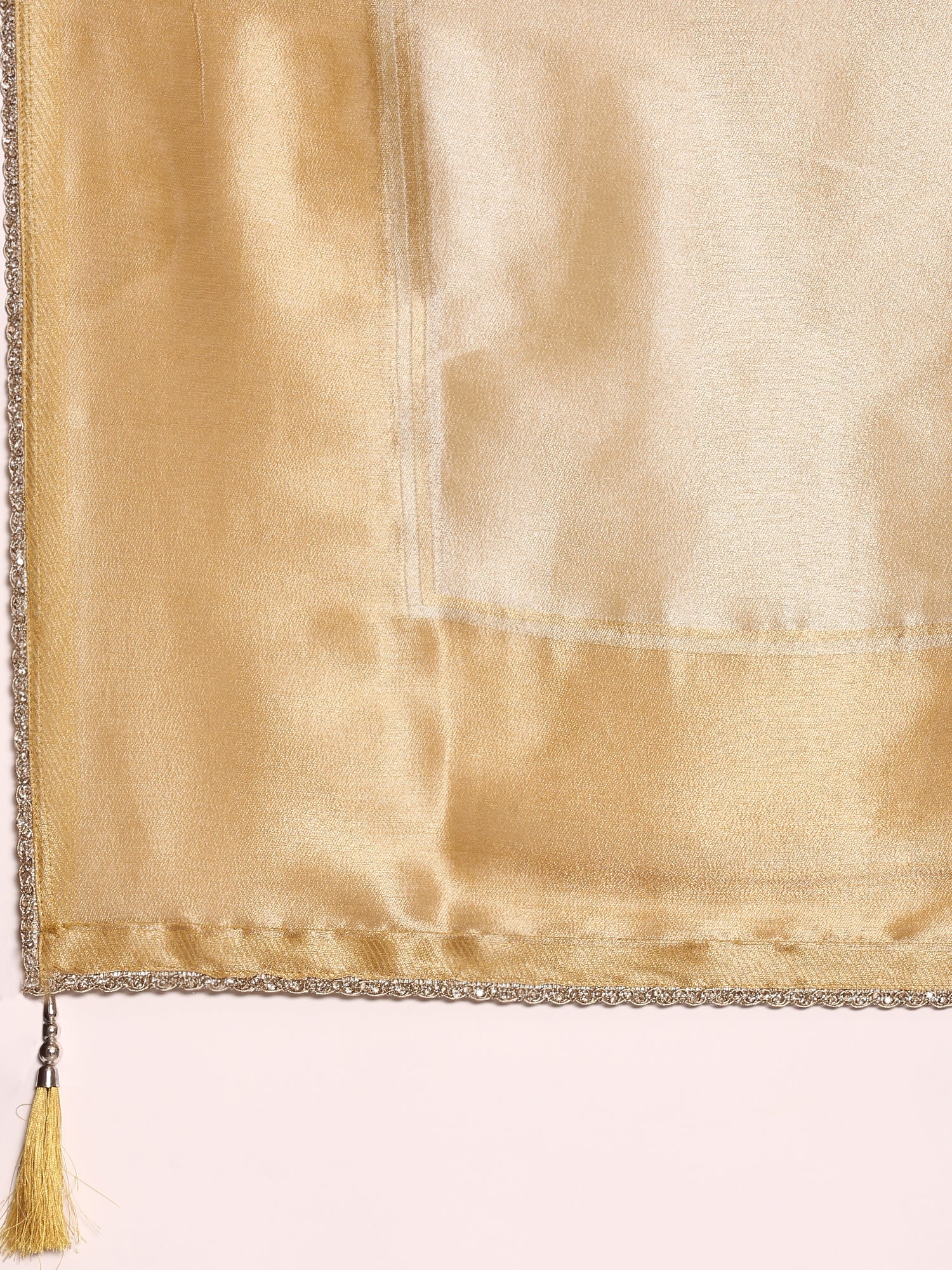 Yellow Net Fabric With Sequence And Hand Embroidery Ghagra Set