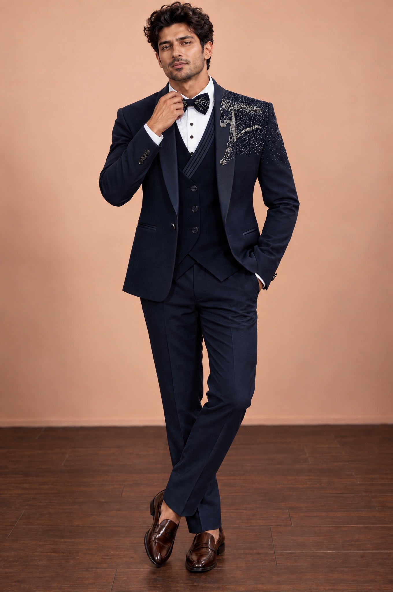 Blue Designer 5 Piece Suit