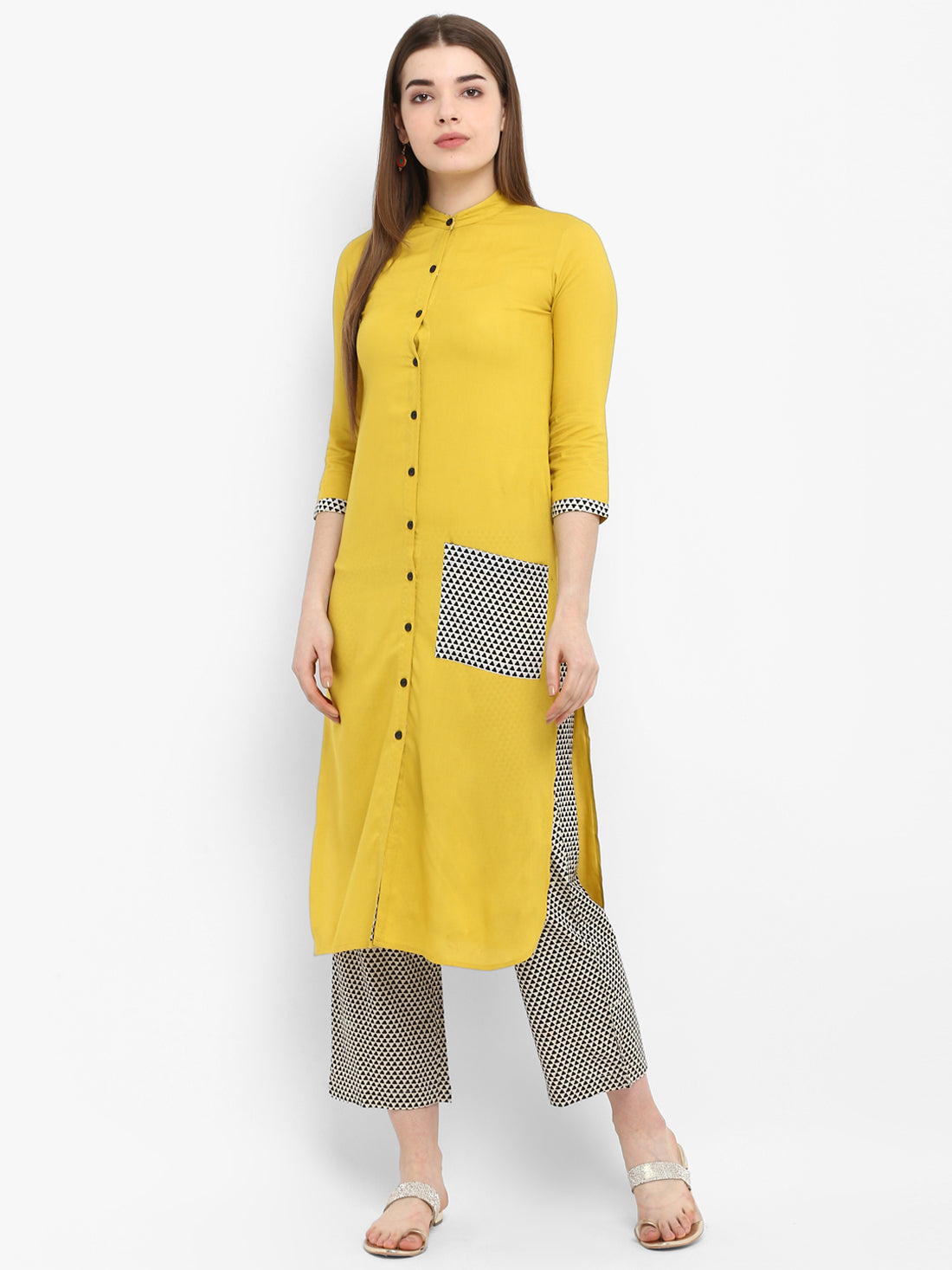 Lime Green Italian Silk Kurta
