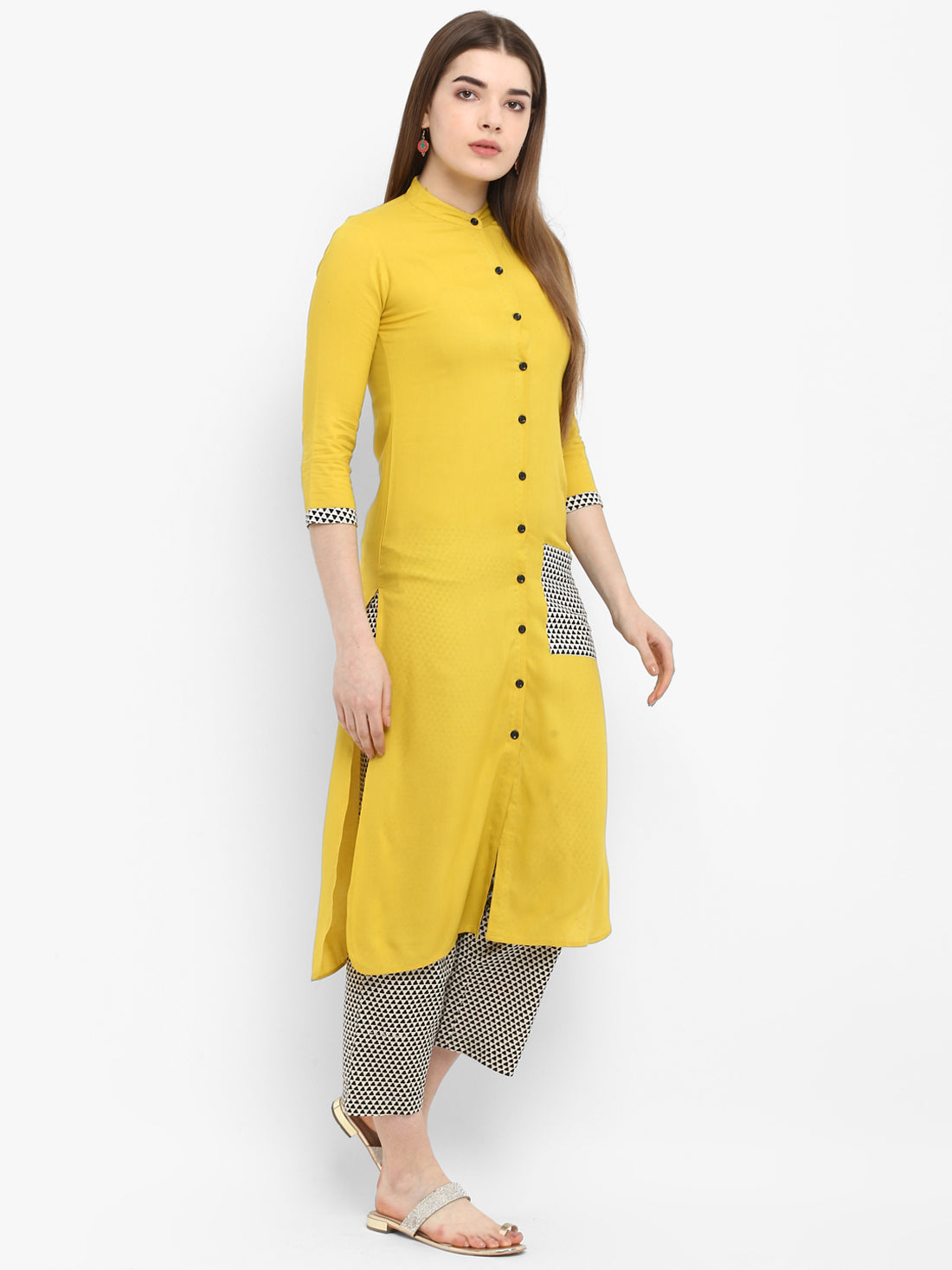 Lime Green Italian Silk Kurta